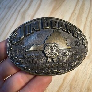 Vintage 1993 Jim Beam Kentucky Bourbon‎ Whiskey Belt Buckle Limited Edition USA